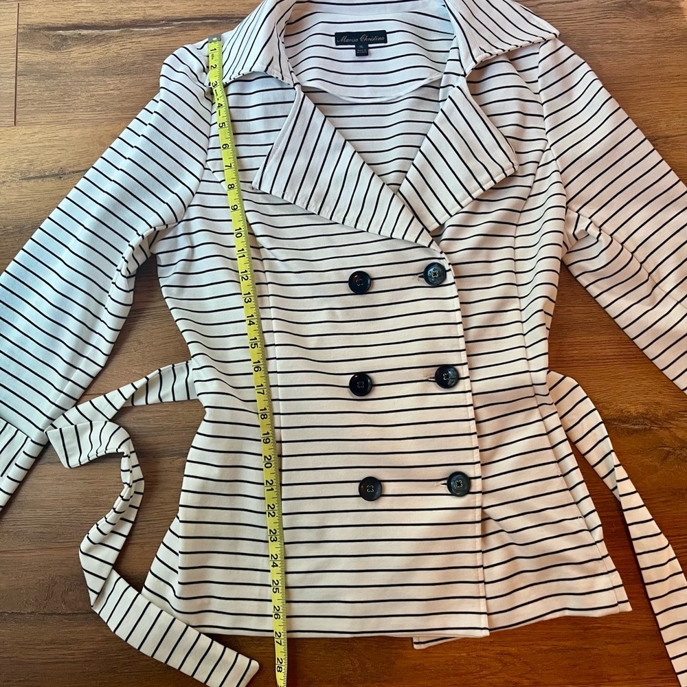Striped Belted Jacket - Picture 6 of 6